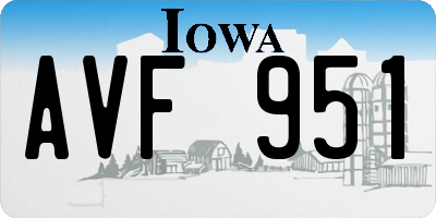 IA license plate AVF951