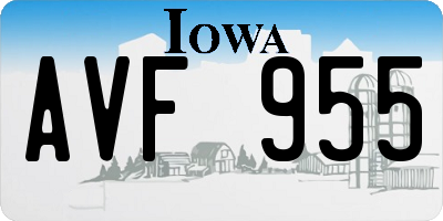 IA license plate AVF955
