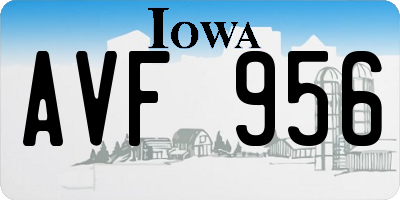 IA license plate AVF956