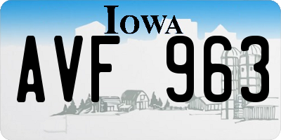 IA license plate AVF963