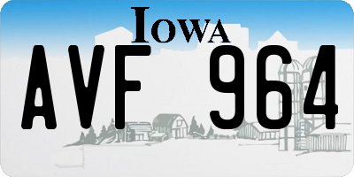 IA license plate AVF964