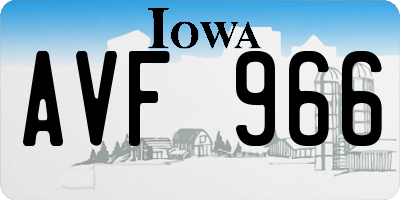 IA license plate AVF966