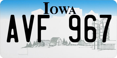 IA license plate AVF967