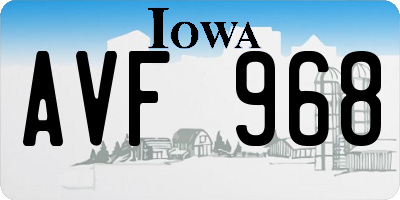 IA license plate AVF968