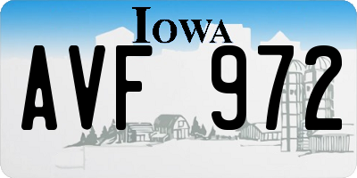 IA license plate AVF972