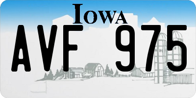 IA license plate AVF975