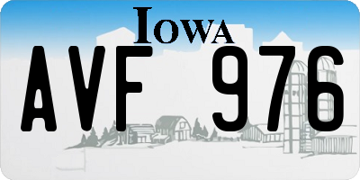 IA license plate AVF976