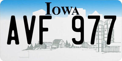 IA license plate AVF977