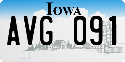 IA license plate AVG091