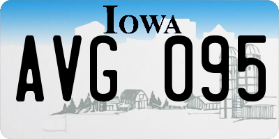 IA license plate AVG095