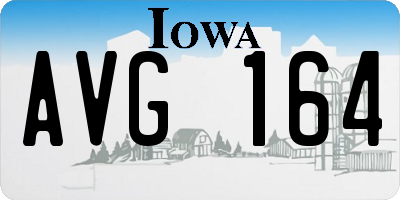 IA license plate AVG164