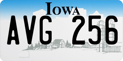 IA license plate AVG256