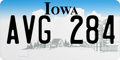 IA license plate AVG284