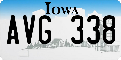 IA license plate AVG338