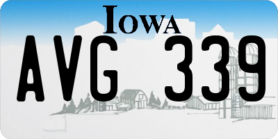 IA license plate AVG339