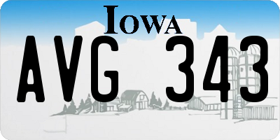 IA license plate AVG343