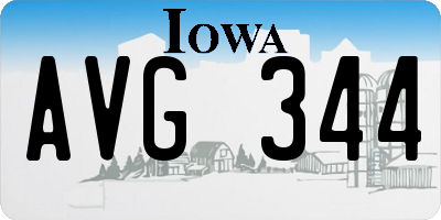 IA license plate AVG344