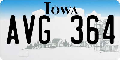 IA license plate AVG364