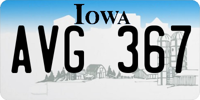 IA license plate AVG367