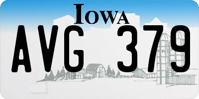 IA license plate AVG379