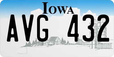 IA license plate AVG432