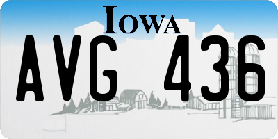 IA license plate AVG436