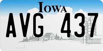 IA license plate AVG437