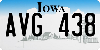 IA license plate AVG438