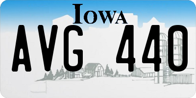 IA license plate AVG440