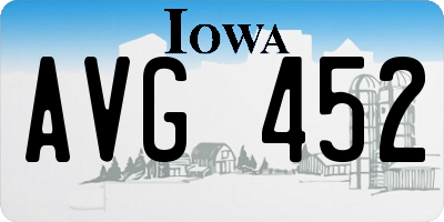 IA license plate AVG452