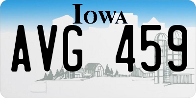 IA license plate AVG459