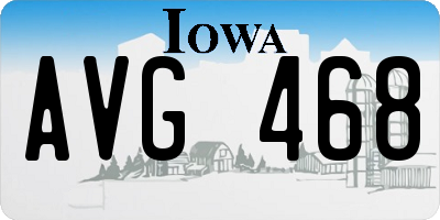 IA license plate AVG468