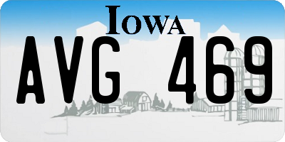 IA license plate AVG469