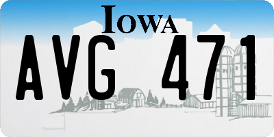 IA license plate AVG471