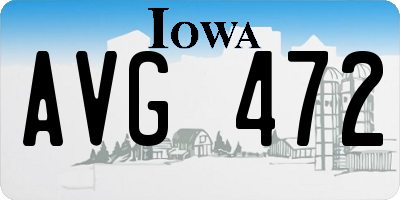 IA license plate AVG472