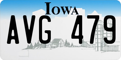 IA license plate AVG479