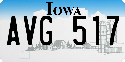 IA license plate AVG517
