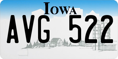 IA license plate AVG522