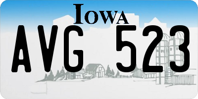 IA license plate AVG523