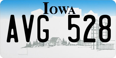IA license plate AVG528
