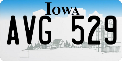 IA license plate AVG529