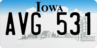IA license plate AVG531