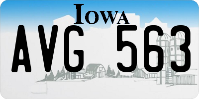 IA license plate AVG563