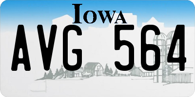 IA license plate AVG564
