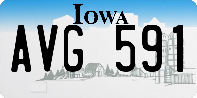 IA license plate AVG591