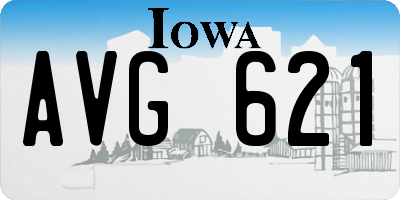 IA license plate AVG621