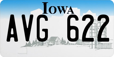 IA license plate AVG622
