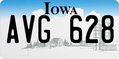 IA license plate AVG628