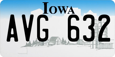 IA license plate AVG632