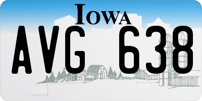 IA license plate AVG638